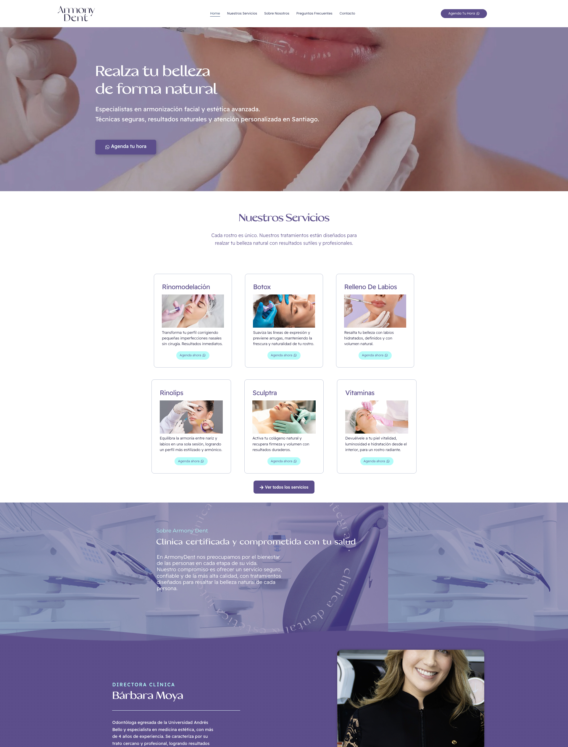 Sitio web Armony Dent